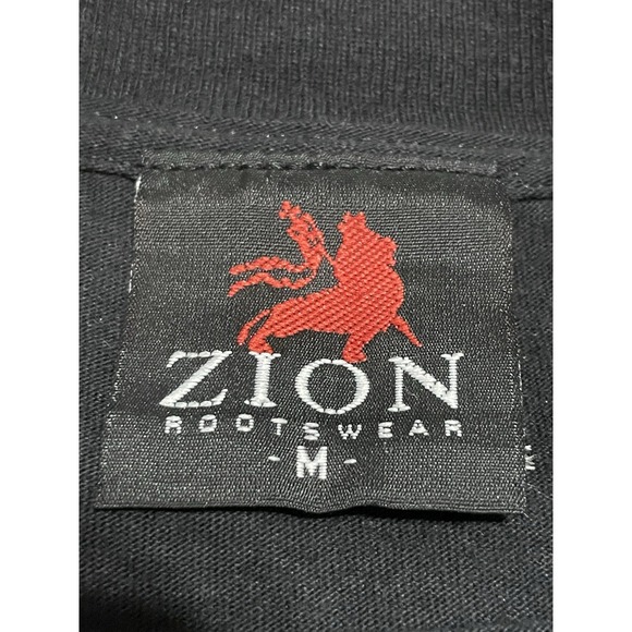Vintage Bob Marley Y2K Front Sided Zion Roots Wear M Black T Shirt Rasta Reggae‎ - Picture 4 of 5